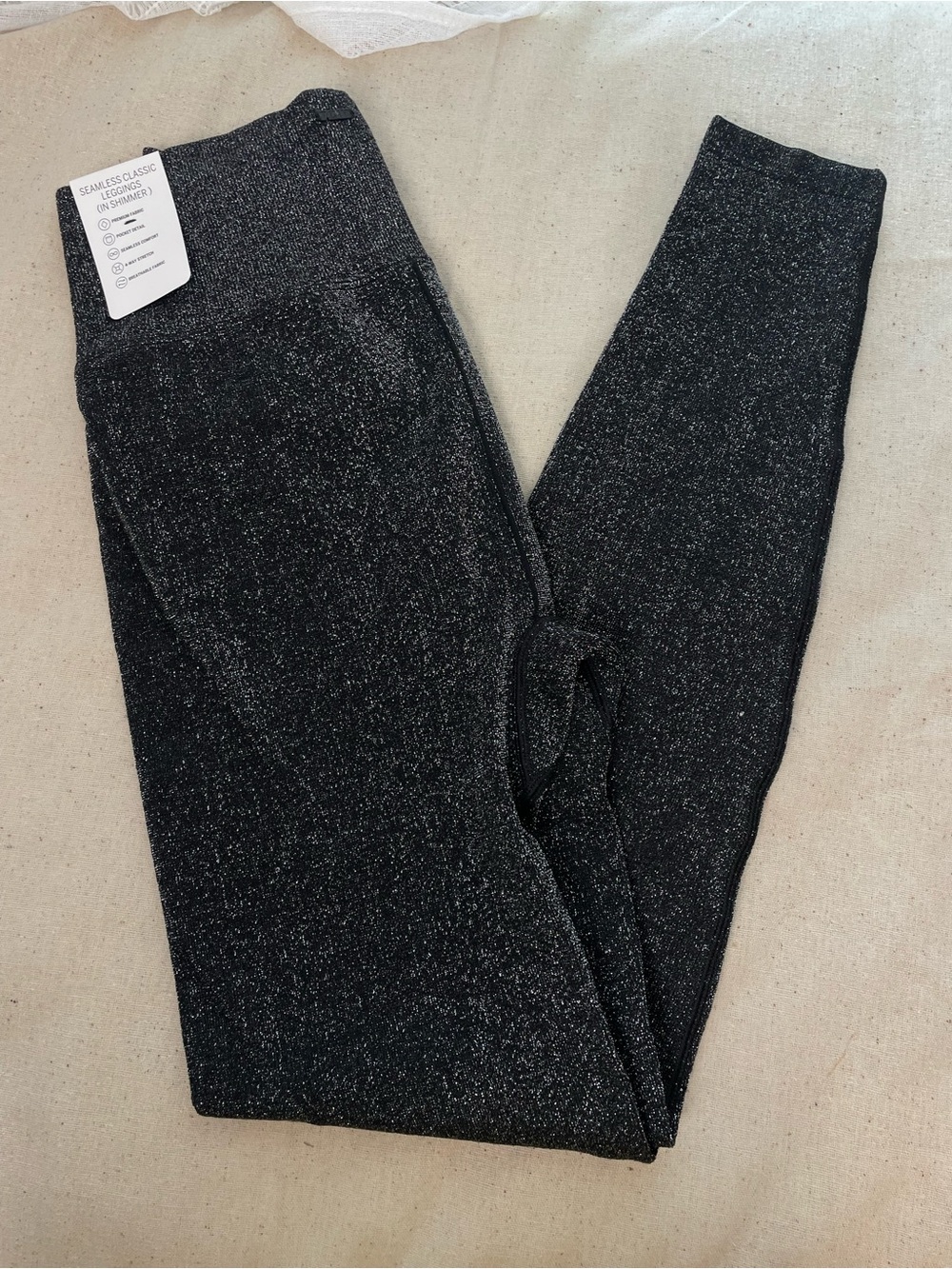 PINK Victoria's Secret Black Sparkle Leggings
